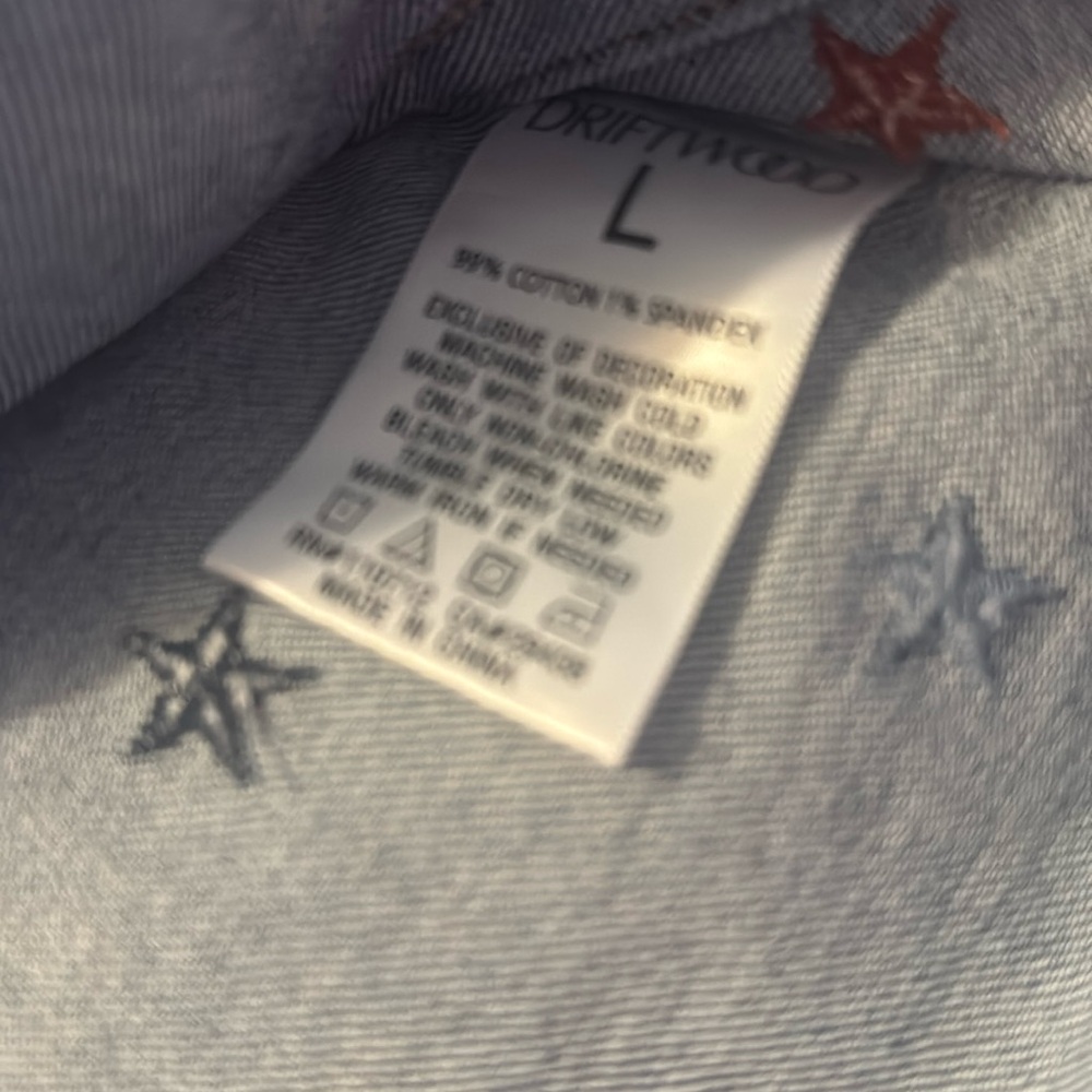 Driftwood Jeans Classic Embroidered Denim Jacket Starry Night Americana Large - Picture 11 of 16
